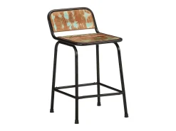 vidaxl Banco*Bancos de bar 2 pcs 46x35,5x70 cm Madeira Maciça Recuperada Natural claro