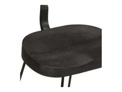 vidaxl Banco*Bancos de bar 2 pcs 49x43x79 cm madeira de mangueira maciça Preto