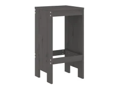 Banco*Bancos de bar 2 pcs 40x36x75 cm madeira de pinho maciça cinza PT434452 Cinzento