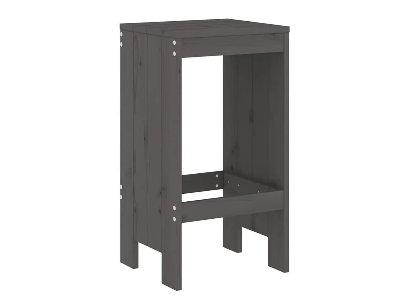 Banco*Bancos de bar 2 pcs 40x36x75 cm madeira de pinho maciça cinza PT434452 Cinzento