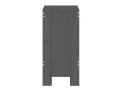 Banco*Bancos de bar 2 pcs 40x36x75 cm madeira de pinho maciça cinza PT434452 Cinzento