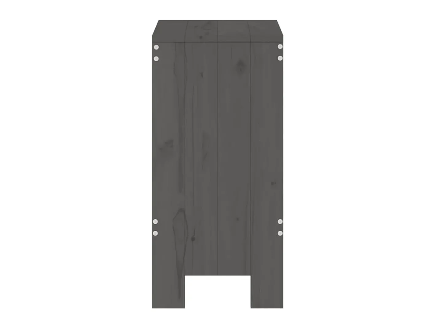 Banco*Bancos de bar 2 pcs 40x36x75 cm madeira de pinho maciça cinza PT434452 Cinzento