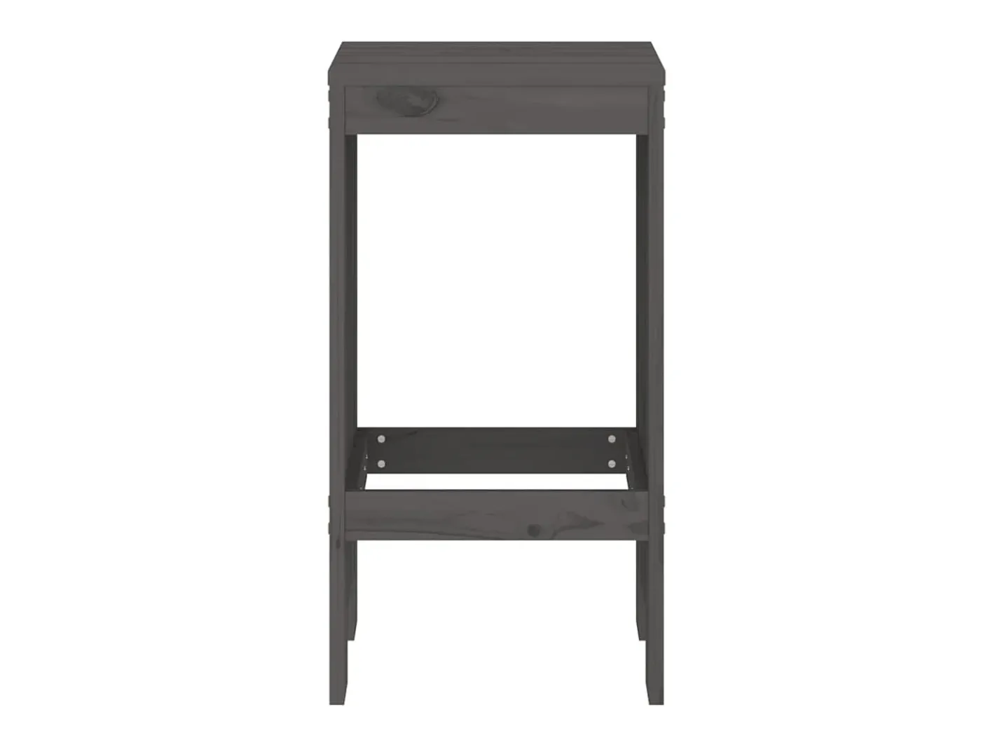Banco*Bancos de bar 2 pcs 40x36x75 cm madeira de pinho maciça cinza PT434452 Cinzento