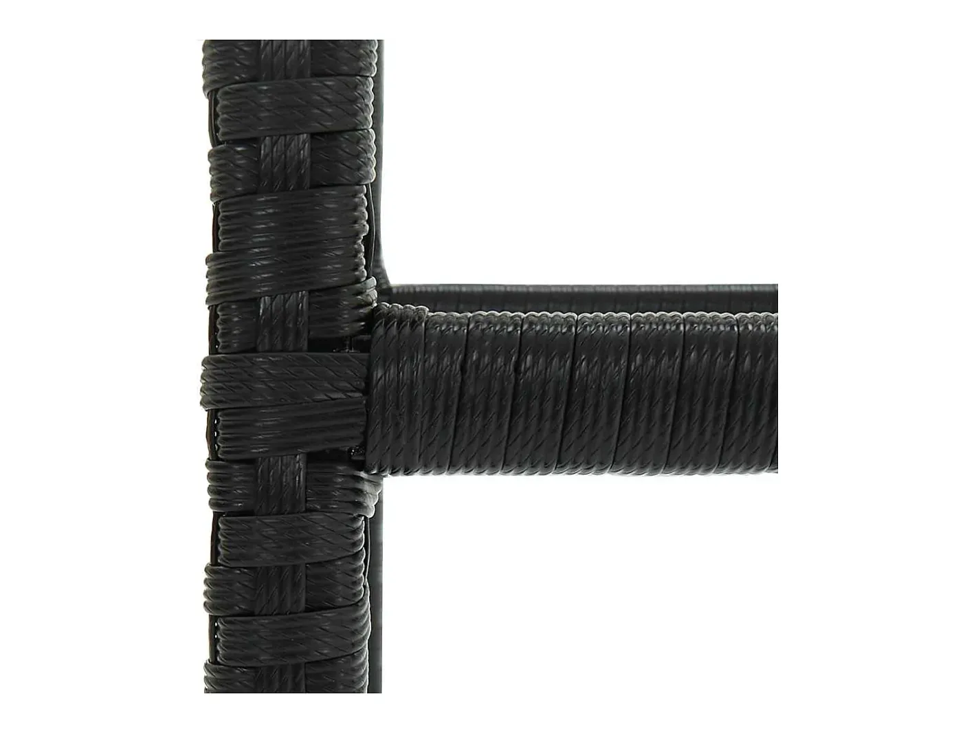 vidaxl Banco*Bancos de bar com almofadões 4 pcs vime PE Preto