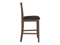 vidaxl Banco*Bancos de bar com almofadões 2pcs madeira de seringueira maciça Castanho