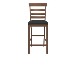 vidaxl Banco*Bancos de bar com almofadões 2pcs madeira de seringueira maciça Castanho
