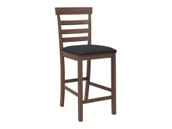 vidaxl Banco*Bancos de bar com almofadões 2pcs madeira de seringueira maciça Castanho