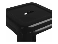 vidaxl Banco*Bancos de bar empilháveis 2 pcs metal Preto