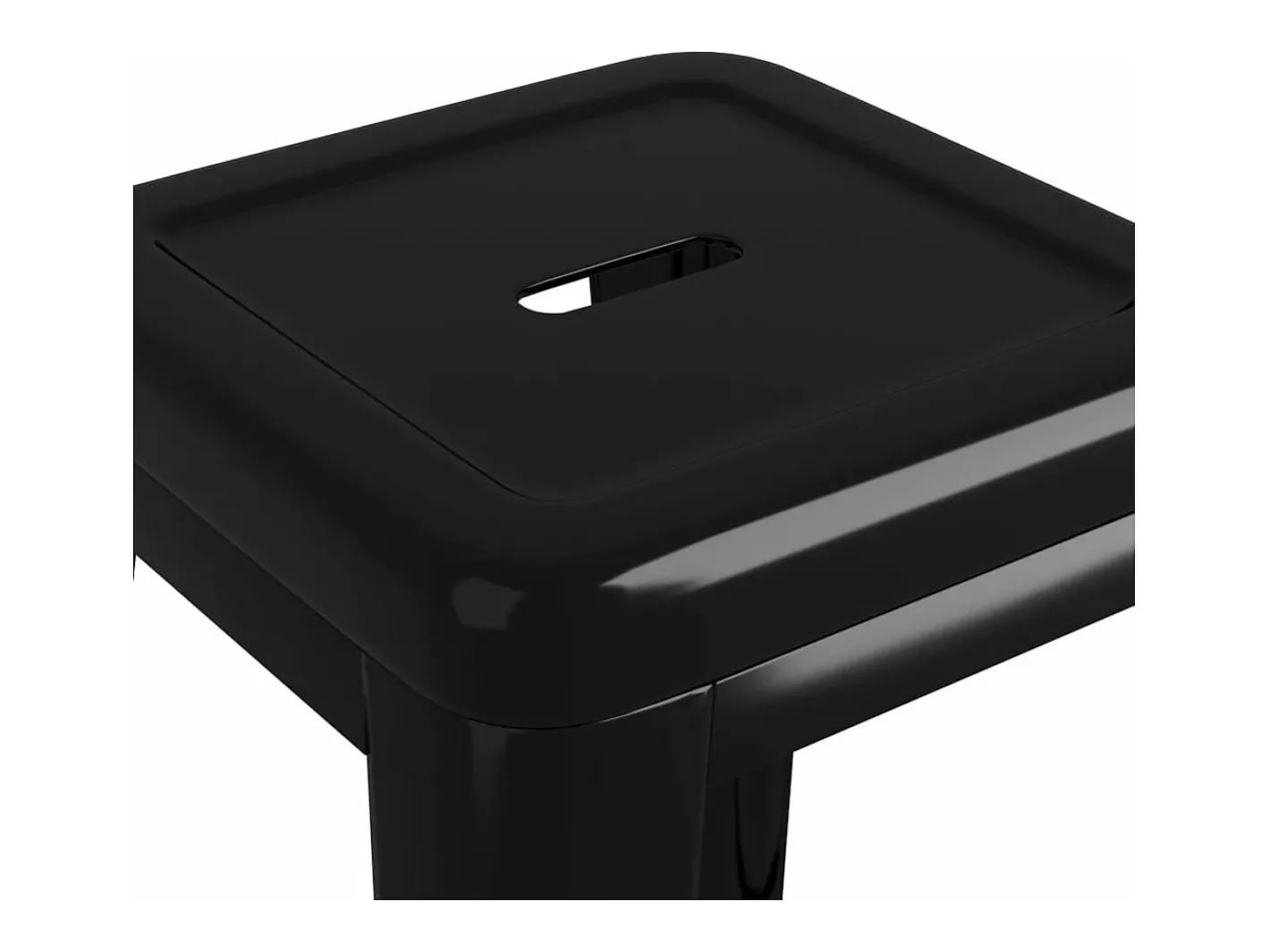 vidaxl Banco*Bancos de bar empilháveis 2 pcs metal Preto