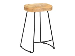 vidaxl Banco*Bancos de bar Gavin 2 pcs madeira mangueira maciça Natural claro