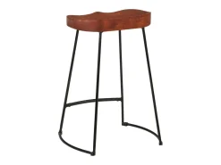 vidaxl Banco*Bancos de bar Gavin 2pcs 45x40x63cm madeira de mangueira maciça Natural claro