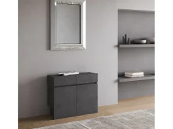 Sale Bancos inferior e superiorextensíveis 26x72/300 cm Evolve Antracite Espatulado extensões internas Consola