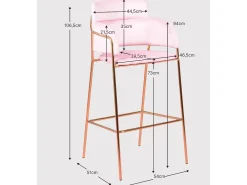 Banqueta de design estofada em veludo e pernas douradas - Cruiser -*Nest Dream Sale