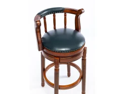 Banqueta giratória de bar - Assento em pele - Cor nogueira 54,8x54,8x66cm^Hauss Spole Outlet