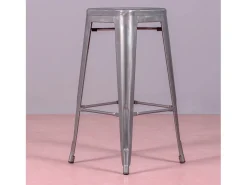Hot Banqueta industrial empilhável em aço metalizado (76cm) - Bistro - Metal Banco