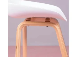 Banqueta nórdica com pernas em faia (63cm) - Daxer -*Nest Dream Outlet