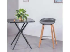 Banqueta nórdica com pernas em faia (63cm) - Daxer -*Nest Dream