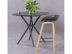 Banqueta nórdica com pernas em faia (63cm) - Daxer -*Nest Dream