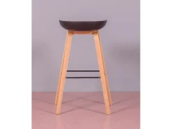 Banqueta nórdica com pés em madeira de faia (75cm) - Daxer -*Nest Dream Sale
