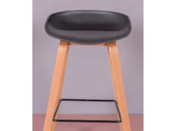 Banqueta nórdica com pés em madeira de faia (75cm) - Daxer -*Nest Dream Sale