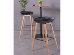 Banqueta nórdica com pés em madeira de faia (75cm) - Daxer -*Nest Dream Sale