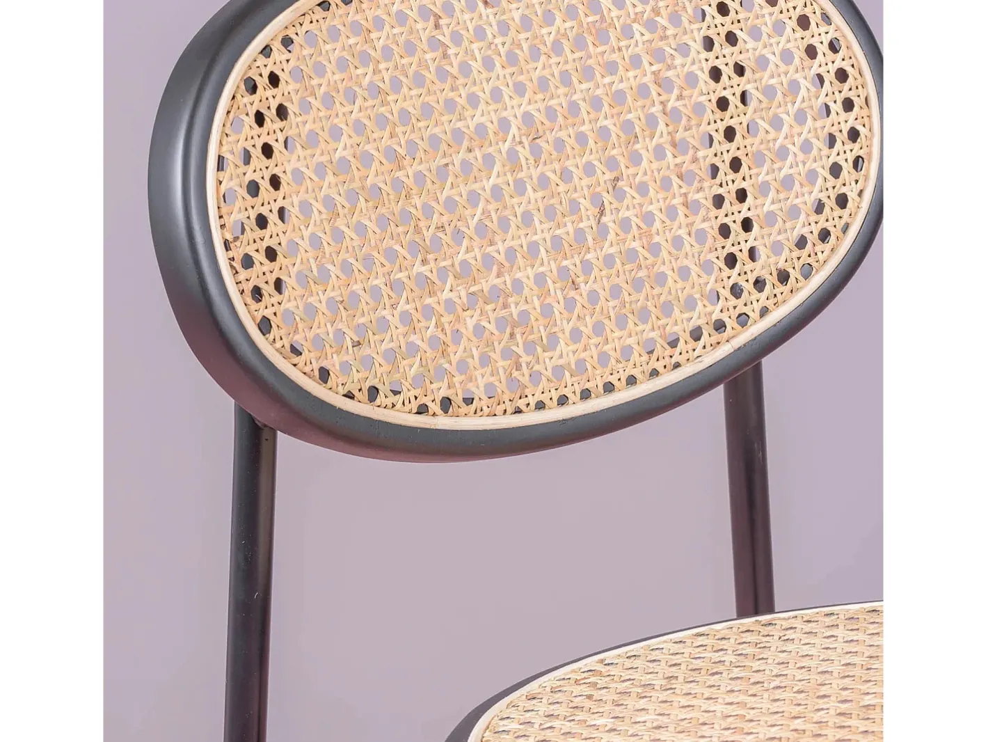 Banqueta vintage com design clássico em rattan natural - North -*Nest Dream New