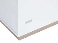 Bar com espaço para armazenamento - Branco e natural - ANOSKI*Vente-unique Online