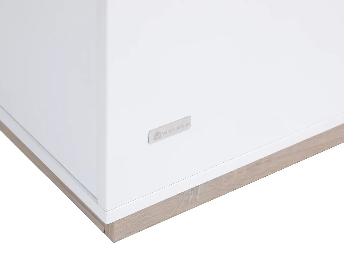 Bar com espaço para armazenamento - Branco e natural - ANOSKI*Vente-unique Online