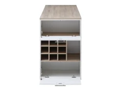 Bar com espaço para armazenamento - Branco e natural - ANOSKI*Vente-unique Online