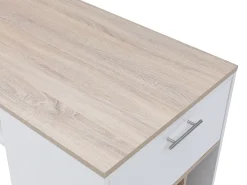 Bar com espaço para armazenamento - Branco e natural - ANOSKI*Vente-unique Online