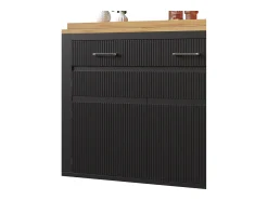 Bar extensível com 2 gavetas e 2 portas - Tampo extensível com rodízios - e madeira^Hauss Spole