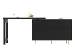 Bar giratório com 2 portas de correr em rattan e gaveta -^Hauss Spole Sale