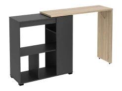 Hot Bar giratório com espaço para armazenamento - Natural e antracite - SATURN Móvel De Bar