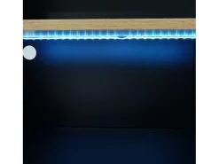 Best Bar giratório com iluminação LED e 2 portas de vidro - e bege claro Móvel De Bar