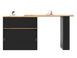 Best Bar giratório com iluminação LED e 2 portas de vidro - e bege claro Móvel De Bar