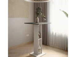 Vicco Móvel De Bar*Bartisch branco/antracite 65x65x106 repose Cinza antracite