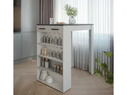 Vicco Móvel De Bar*Bartisch branco/antracite 67x100x106 repose Cinza antracite