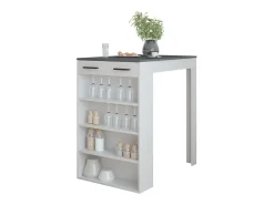 Vicco Móvel De Bar*Bartisch branco/antracite 67x100x106 repose Cinza antracite
