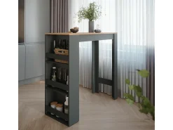 Bartisch carvalho antracite/goldkraft 45x110x106 repose Móvel De Bar