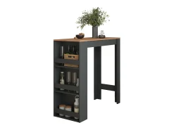 Bartisch carvalho antracite/goldkraft 45x110x106 repose Móvel De Bar