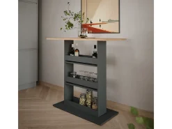 Vicco Móvel De Bar*Bartisch carvalho goldkraft/antracite 110x55x106 repose Natural escuro