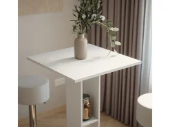 Vicco Móvel De Bar*Bartisch-Set 65x65x106 repose Branco