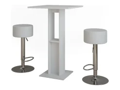 Vicco Móvel De Bar*Bartisch-Set 65x65x106 repose Branco