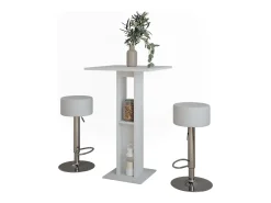 Vicco Móvel De Bar*Bartisch-Set 65x65x106 repose Branco