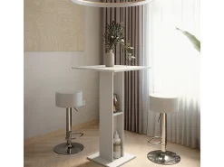 Vicco Móvel De Bar*Bartisch-Set 65x65x106 repose Branco