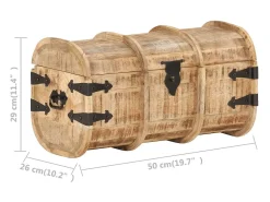 vidaxl Acessórios De Arrumação*Baús de arrumação 2 pcs madeira de mangueira maciça Natural claro