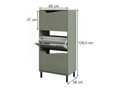 Vicco Móvel De Arrumação|Sapateira*Basculante de sapatos grün/artisan 60x38x129.5 marelle Verde