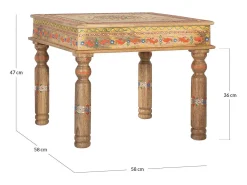 Base da mesa em manguier com detalhes minuciosos no principal^Giner y colomer