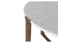Base de mesa com estrutura metálica e tampo de mármore*Giner y colomer Sale
