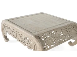 Online Base de mesa em madeira manguier blanc décapé Mesa De Centro